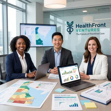 Delaware rural healthcare planning team reviewing data