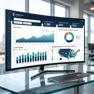 Healthcare claims analytics reporting interface