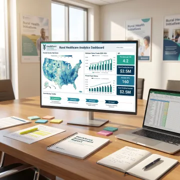 Rural healthcare analytics dashboard and grant planning materials