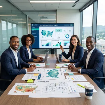 Rural health infrastructure analytics dashboard and planning session