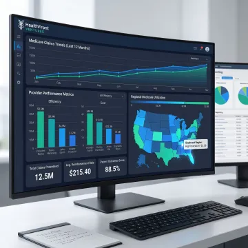 Medicare analytics dashboard and reporting visuals