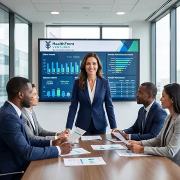 Consultant presenting healthcare claims insights