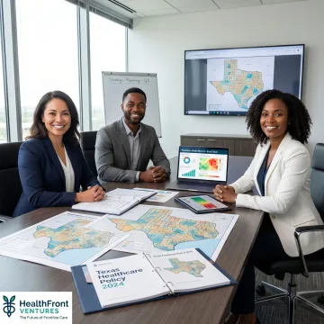 Texas rural healthcare strategy team reviewing data