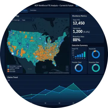 Healthcare reporting platform with workforce analytics