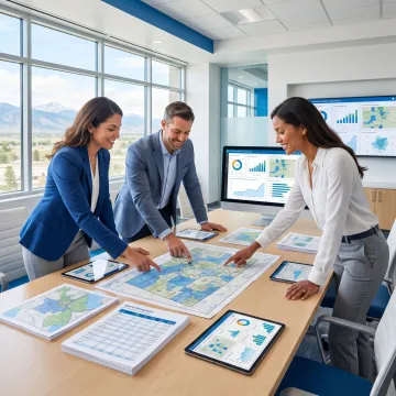 Colorado rural healthcare planning team reviewing regional data