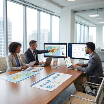 Rural healthcare strategy team reviewing Connecticut program data