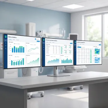 Healthcare data integration dashboard and analytics workspace