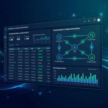 Healthcare data integration dashboard and connected systems