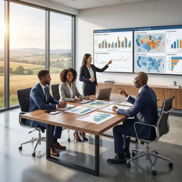Rural healthcare data strategy team at work