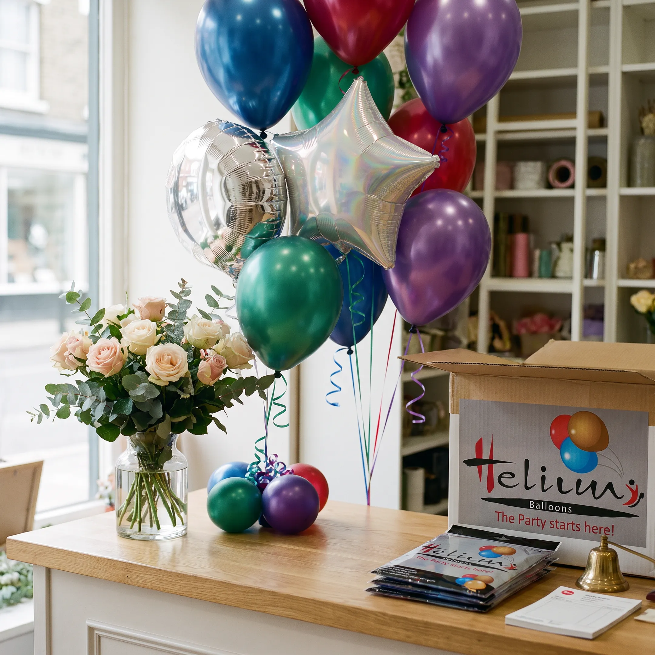 Florist balloon bouquet arrangement