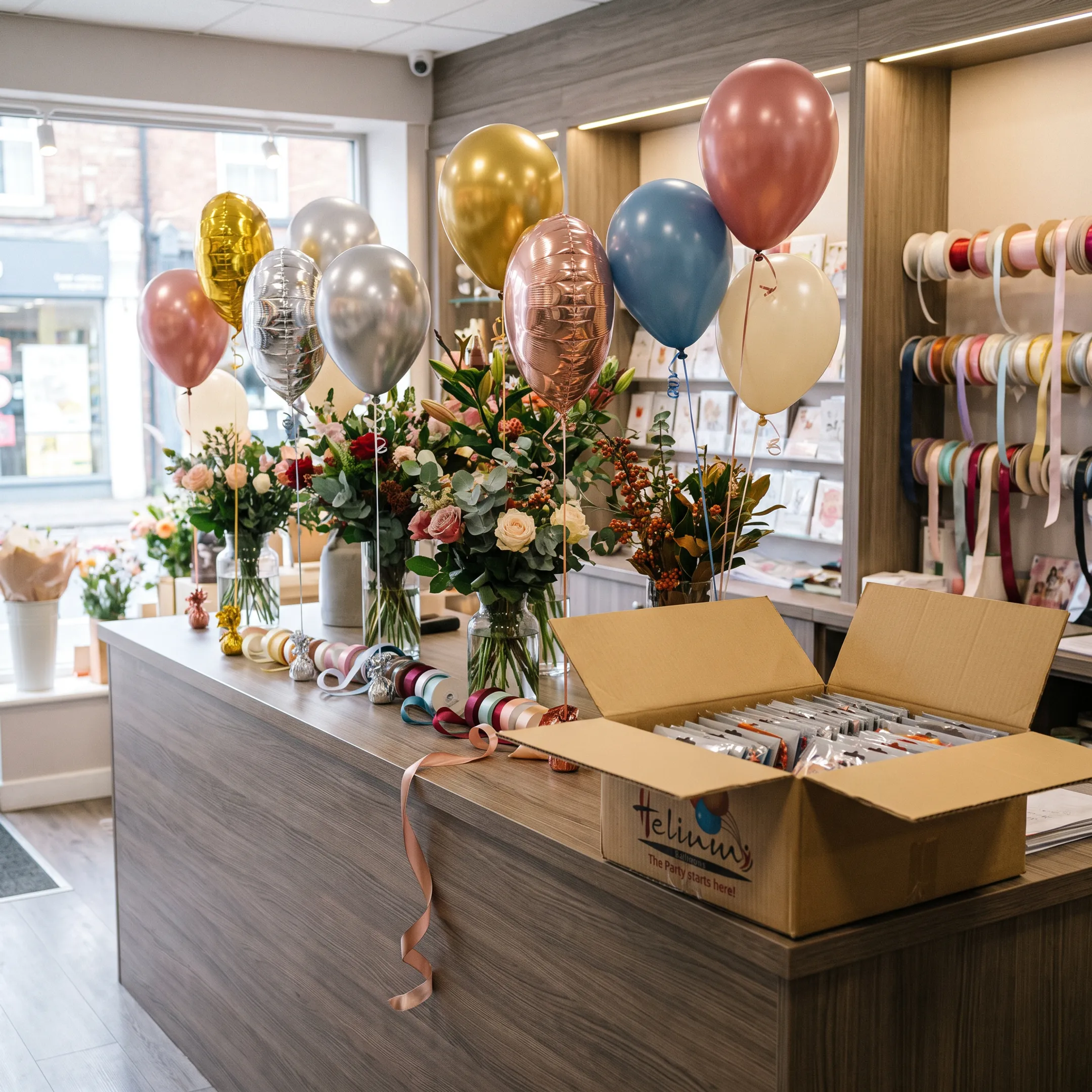Florists Adding Balloon Bouquets