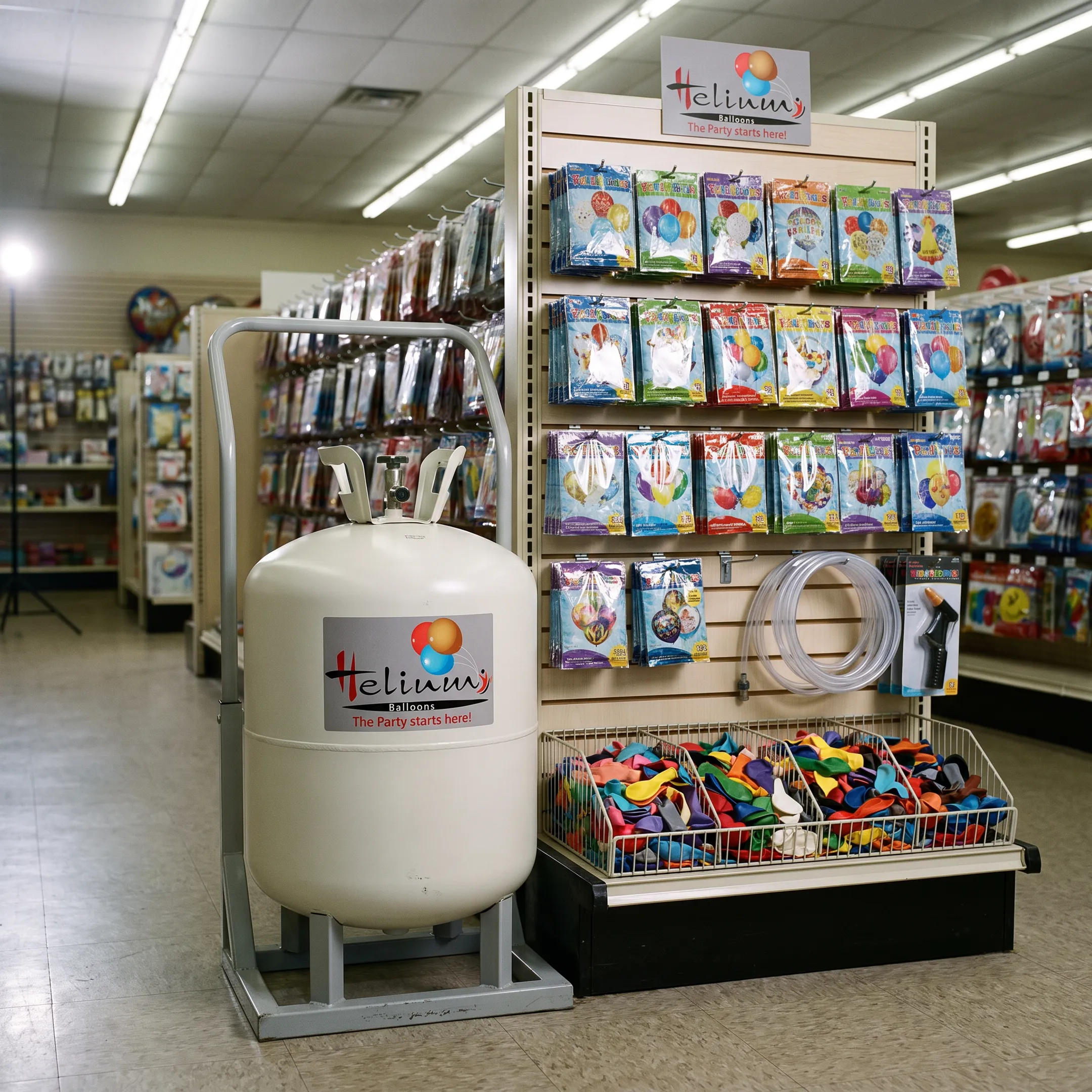 Discount store balloon display