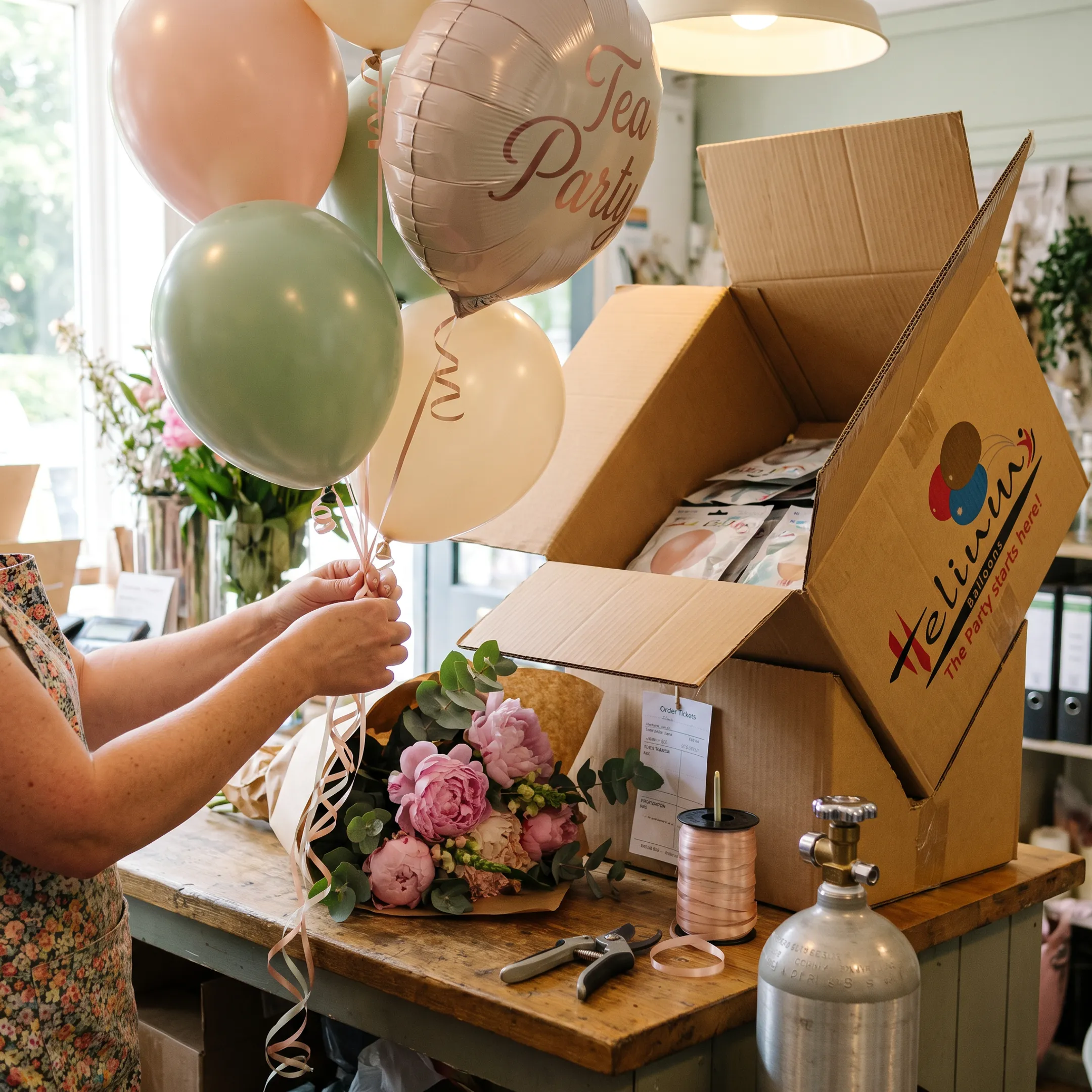 Florist tea party balloon bouquet