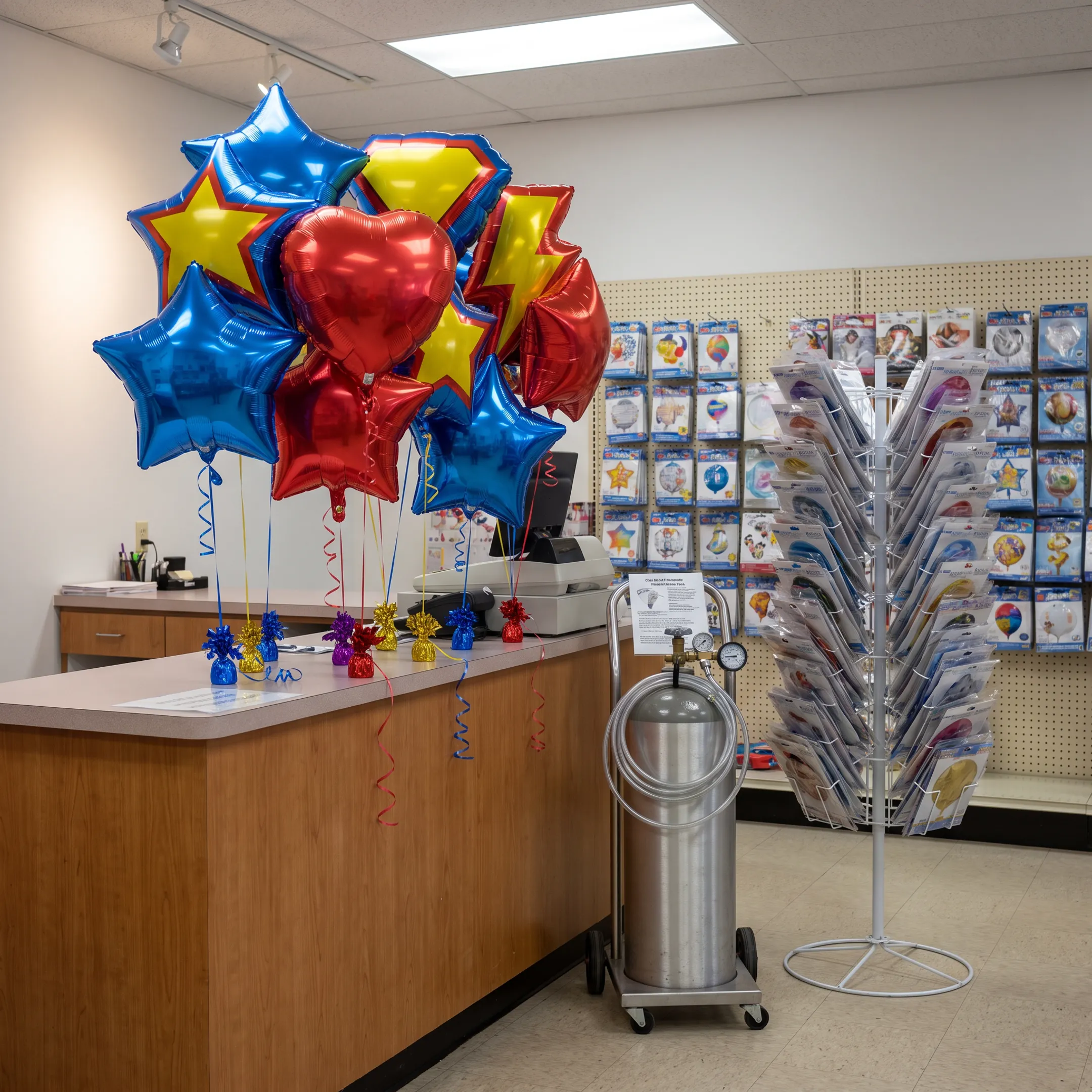 Party retail store balloon display