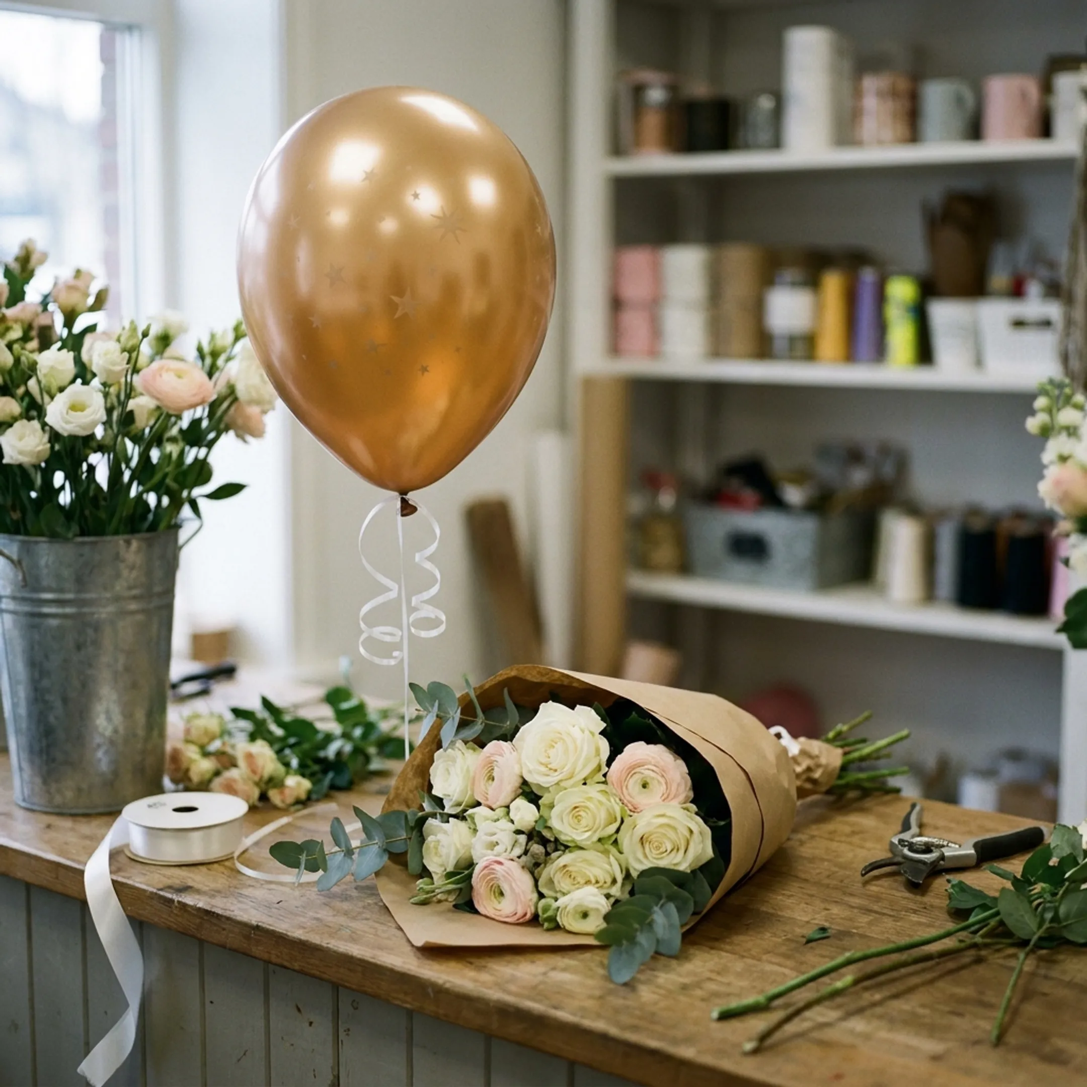 Florist balloon bouquet arrangement