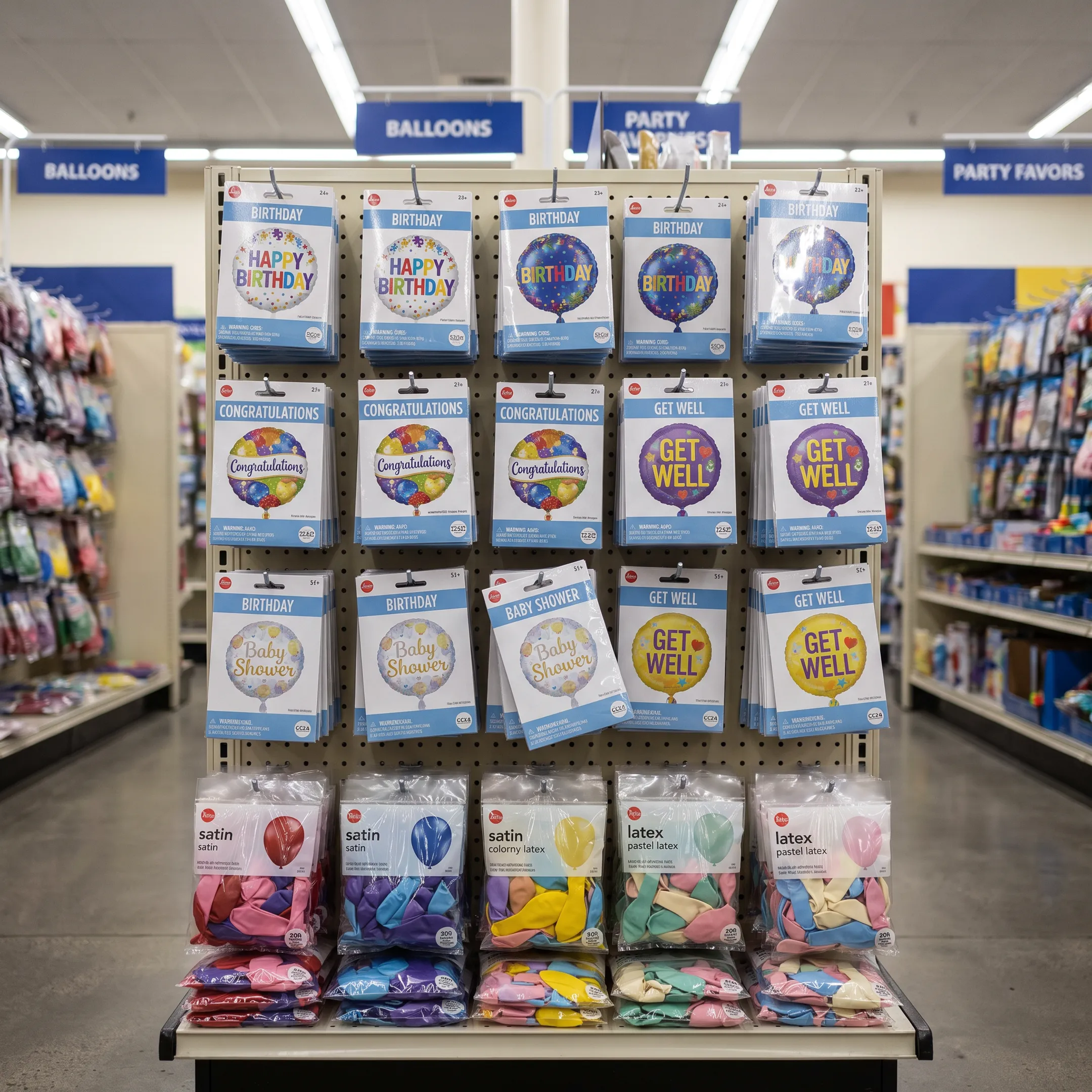 Party supply store balloons