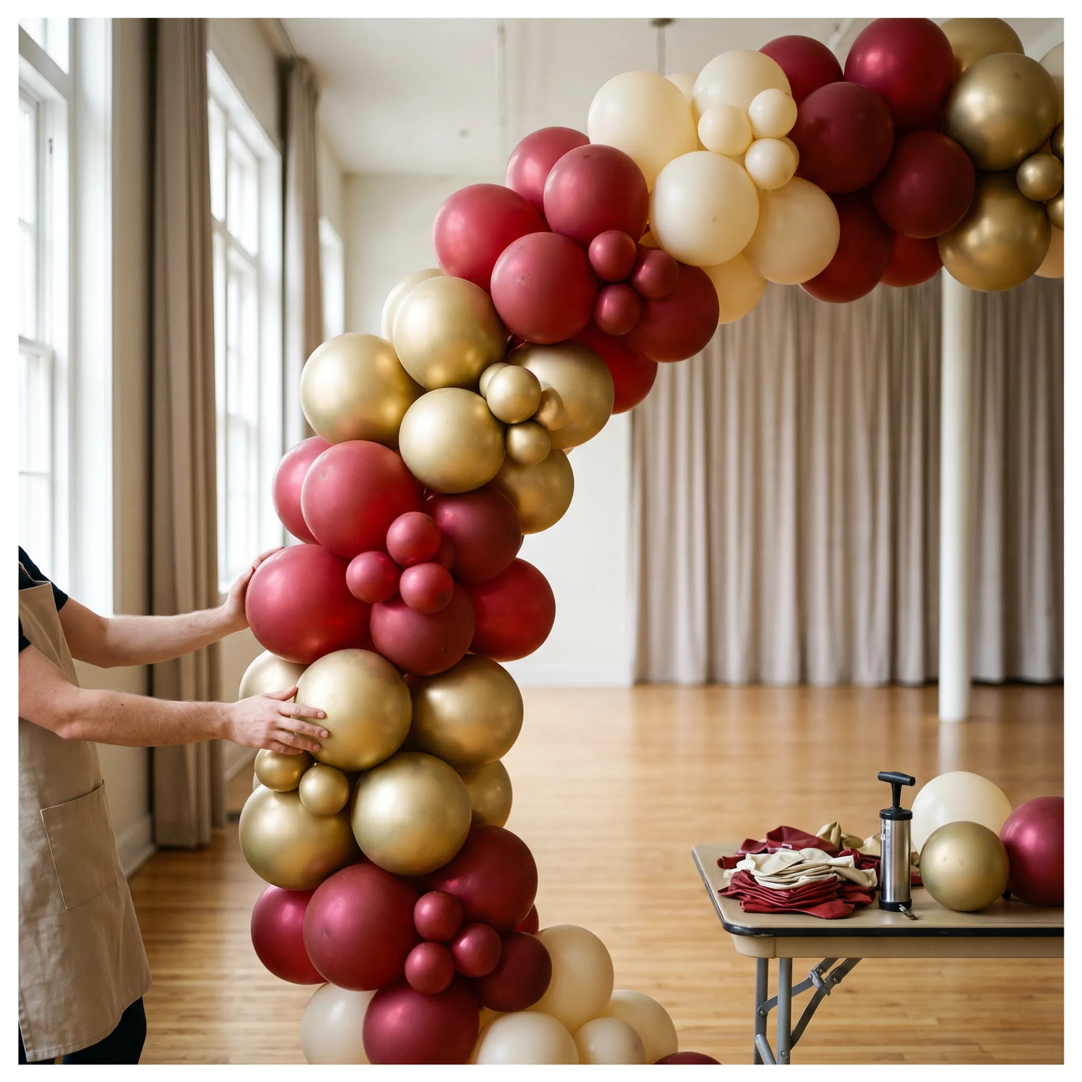Event decorator balloon arch
