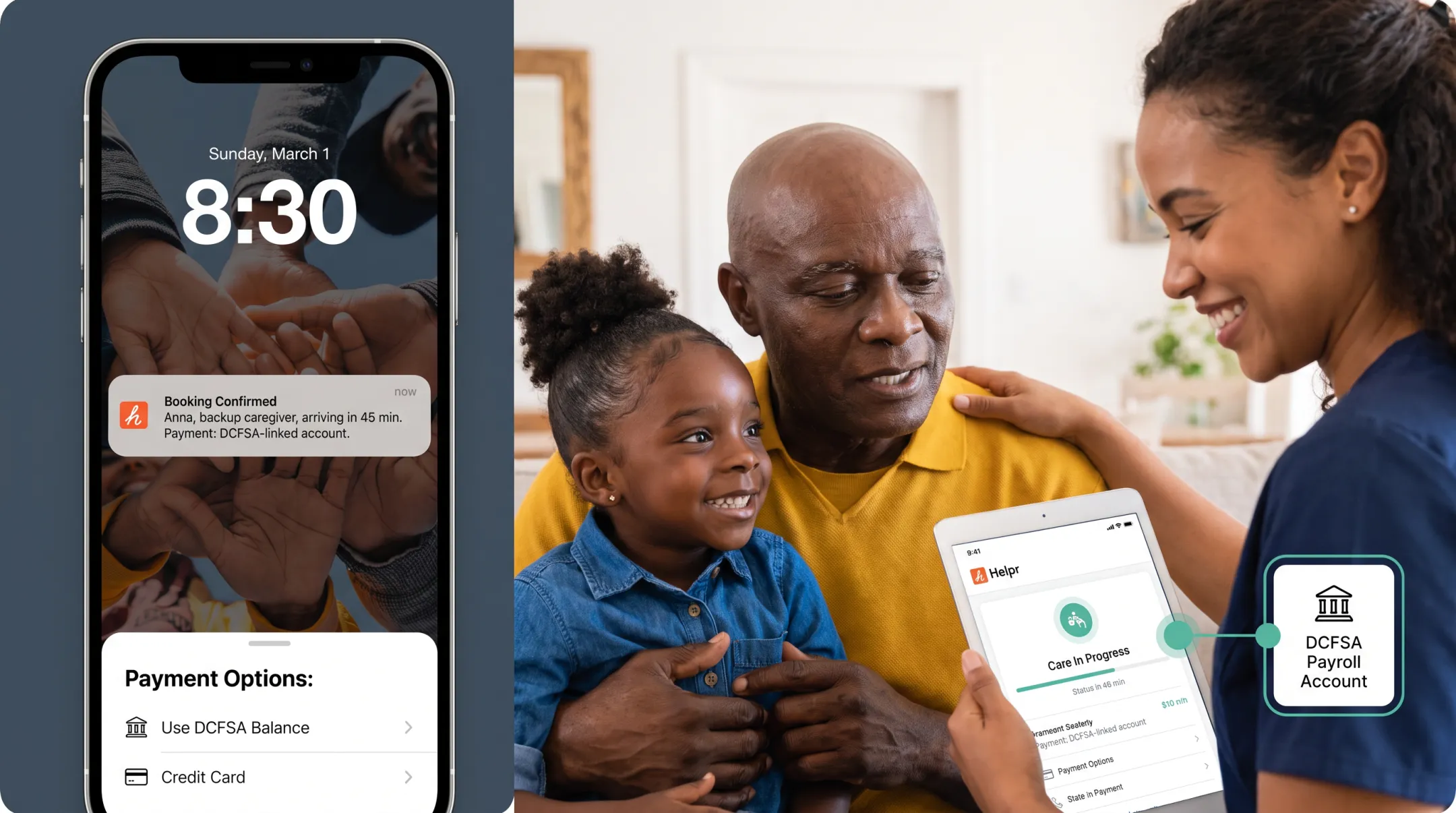 Helpr app connecting employees with backup childcare and elder care providers