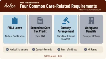 Four scenarios for proving primary caregiver status and required documents