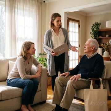 Family member receiving compassionate hospital support