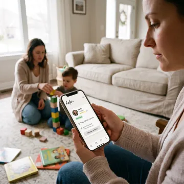 Working parent using a family care benefit
