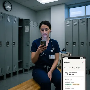 Hospital employee using childcare benefits