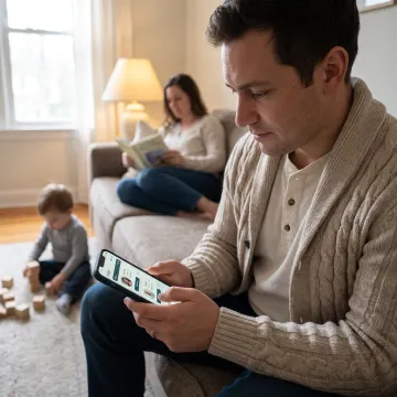 Working parent accessing family care support