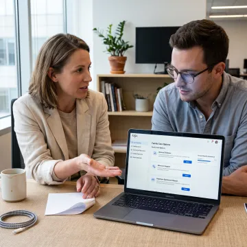 HR leader reviewing employee care benefit options