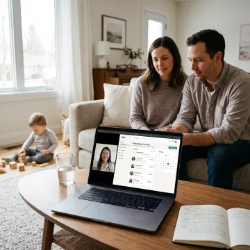 Family discussing a personalized care arrangement
