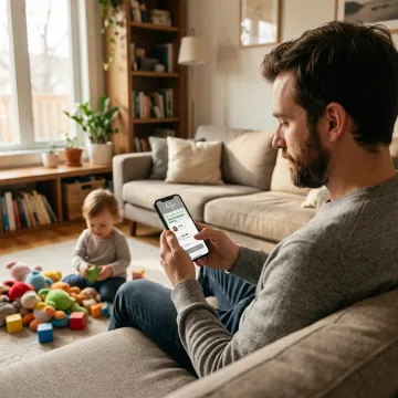 Parent booking same day babysitter on a mobile app