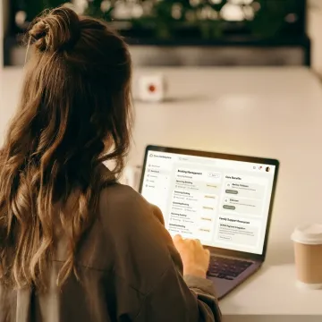 Online caregiver marketplace dashboard