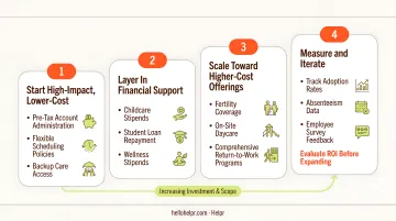 Four-phase working parent benefits prioritization framework from low-cost to comprehensive offerings