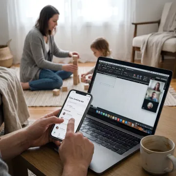 Parent booking temporary childcare on a mobile app