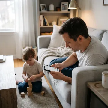 Parent booking in-home childcare on a mobile app