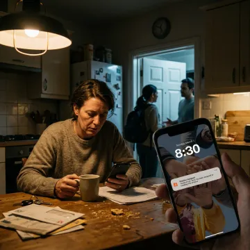 Parent arranging overnight care on a mobile app
