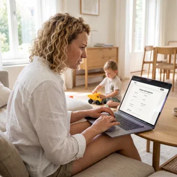 Parent registering for childcare waitlist