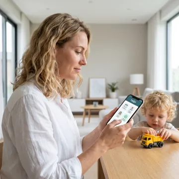 Working parent using family care benefits