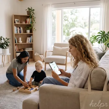 Working parent using child care benefits