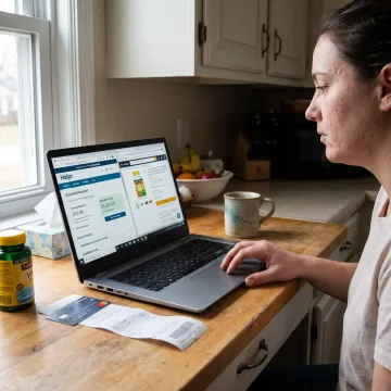 Customer reviewing FSA and HSA eligibility online