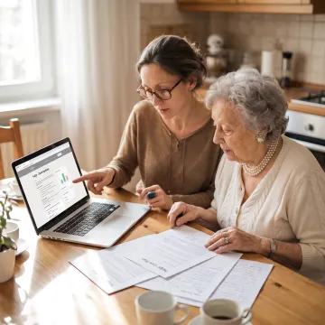 Employee supporting an aging parent with care benefits