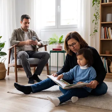 Working parent using family care benefits