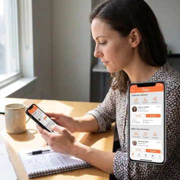 Employee reviewing family care options