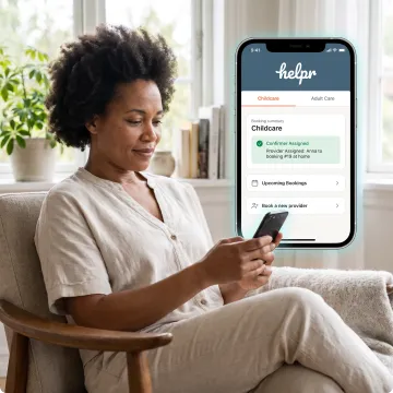 Employee reviewing flexible family care options