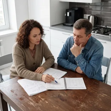 Caregiver speaking with a family member