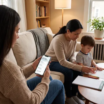 Employee choosing a trusted caregiver through Helpr