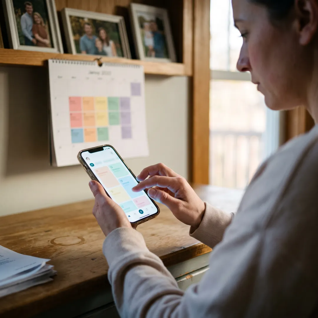 Parent accessing flexible care support