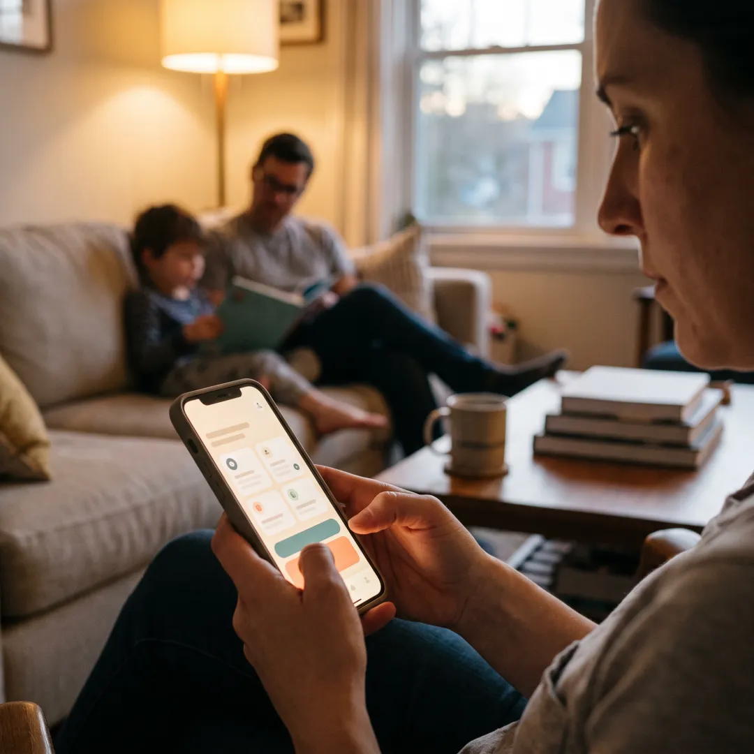 Working parent accessing family care support