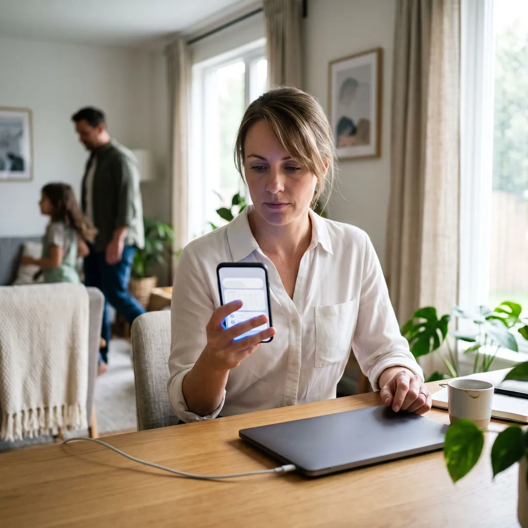 Employee reviewing family care benefit options