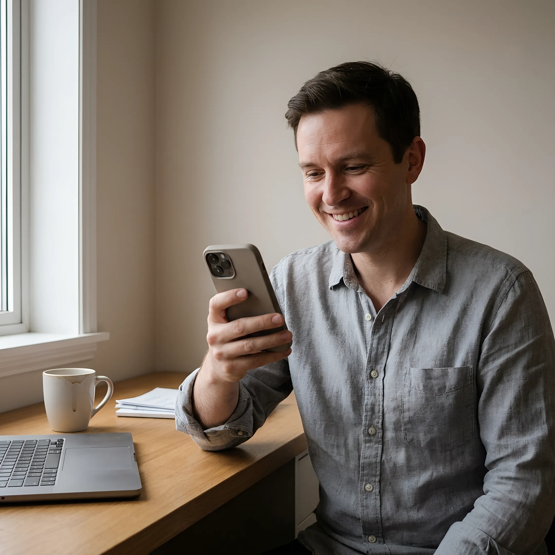 Parent using a smartphone app to manage dependent care payments for after-school care