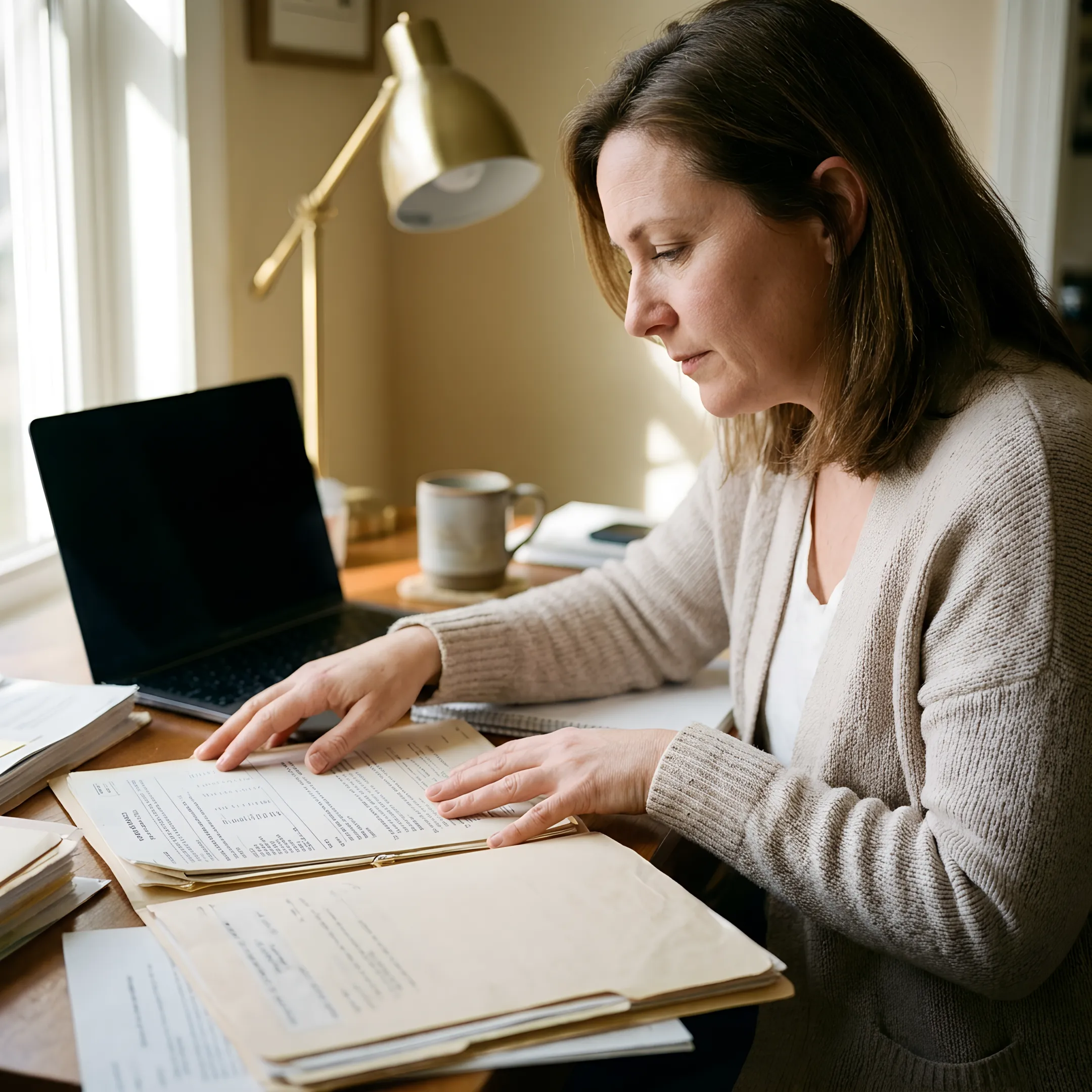 Care consultant reviewing childcare centre options for an employee